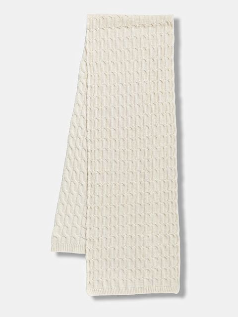 Liviana Conti szalik z domieszką wełny damski kolor beżowy gładki A5WF76 - zdjęcie produktu nr 1