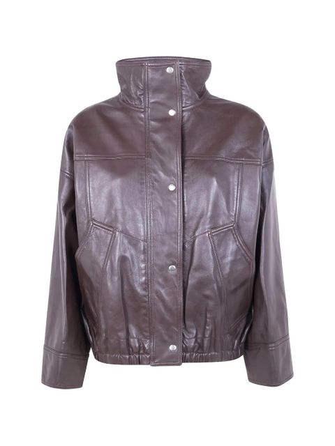 Róhe buttoned leather jacket - Brown - zdjęcie produktu nr 1