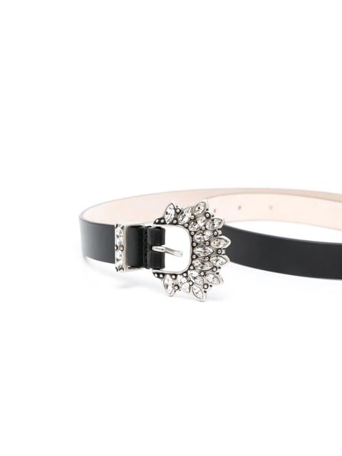 ISABEL MARANT Celenia crystal-embellished belt - Black - zdjęcie produktu nr 2