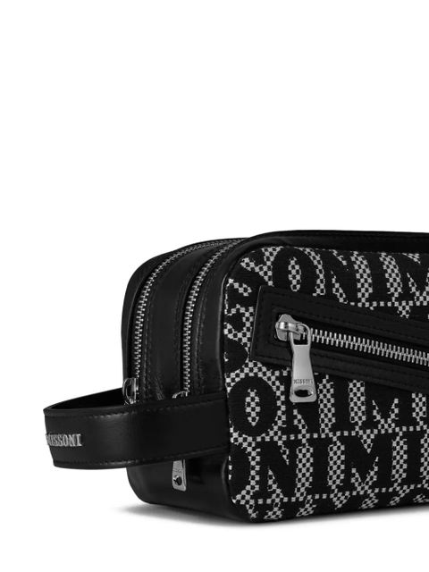 Missoni logo-pattern clutch bag - Black
