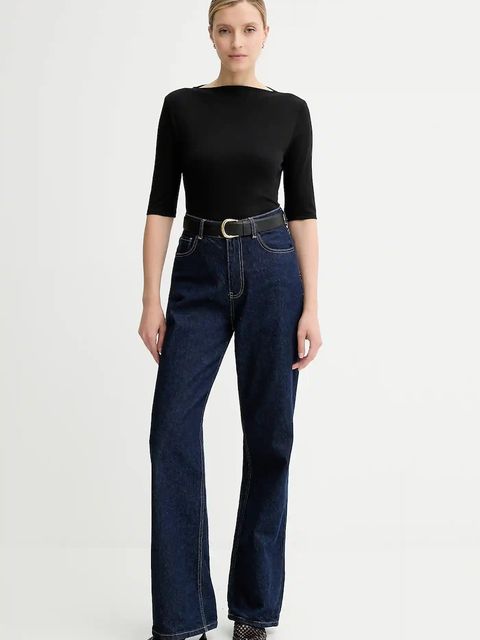 Calvin Klein t-shirt bawełniany damski kolor czarny LV044C217G