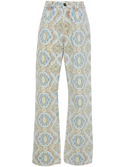 ETRO paisley-print straight-leg jeans - Blue - zdjęcie produktu nr 1