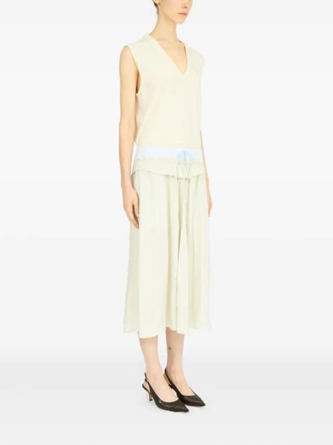 Maison Margiela poplin midi skirt - Yellow