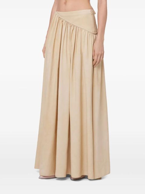 Rabanne twill maxi skirt - Neutrals