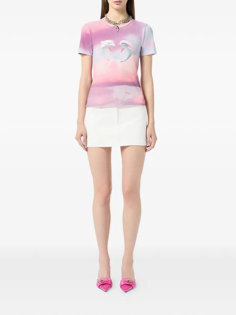 Blumarine dolphin print embroidered T-shirt - Pink - zdjęcie produktu nr 2