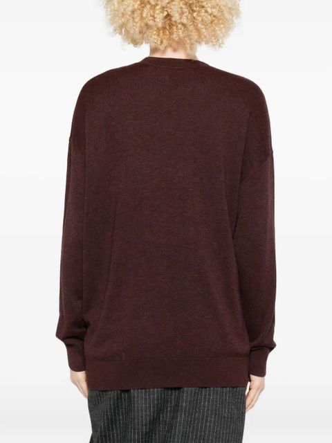 ISABEL MARANT Chiraz V-neck ring-detail sweater - Red