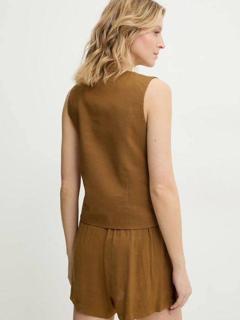 Answear.LAB kamizelka i szorty lniane - zdjęcie produktu nr 1