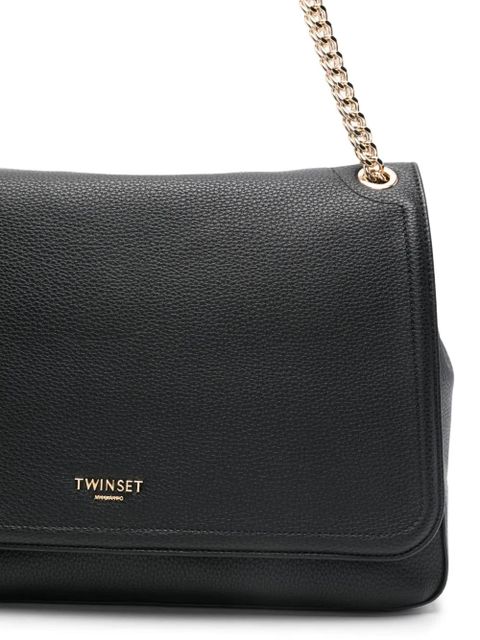 TWINSET chain-strap leather shoulder bag - Black