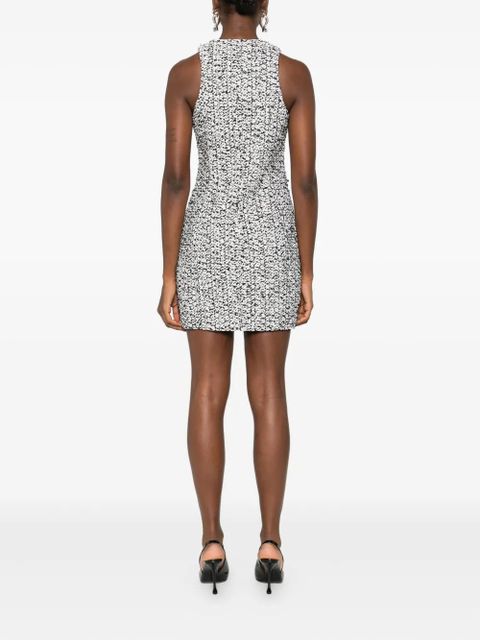 Balmain zip-front tweed mini dress - White