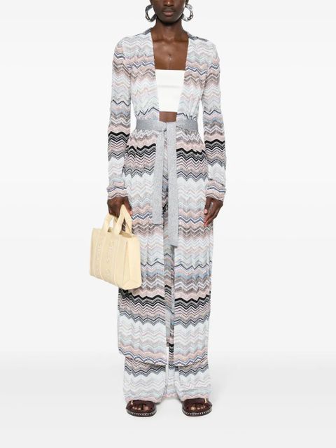 Missoni zigzag-knit straight-leg trousers - Blue - zdjęcie produktu nr 2