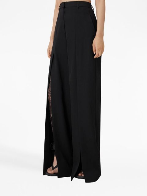 Burberry wool wide-leg trousers - Black