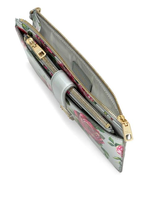 Dolce & Gabbana floral-print wallet - Blue
