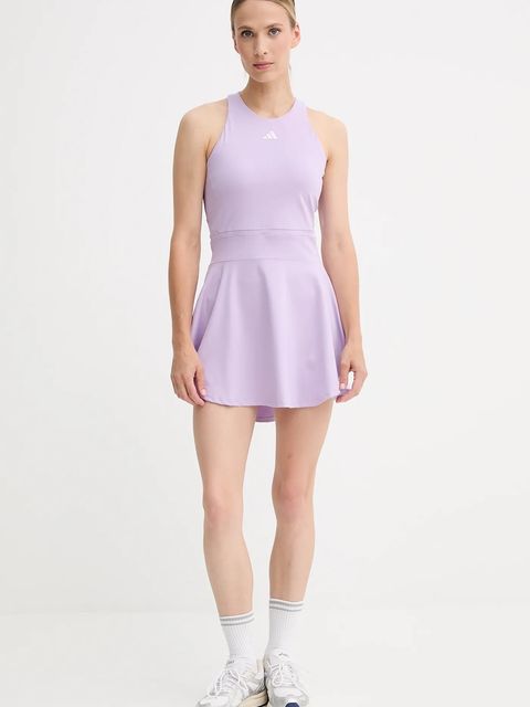 adidas Performance sukienka sportowa GAMESET kolor fioletowy mini rozkloszowana JW2980