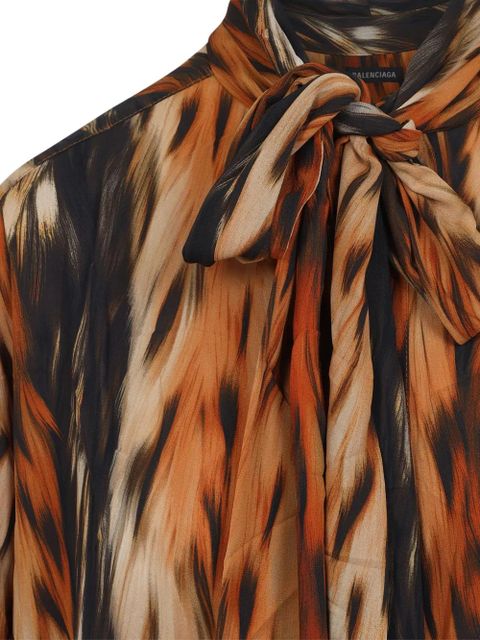 Balenciaga knotted midi dress - Brown