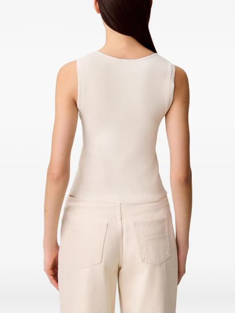 Claudie Pierlot scalloped-trim top - Neutrals