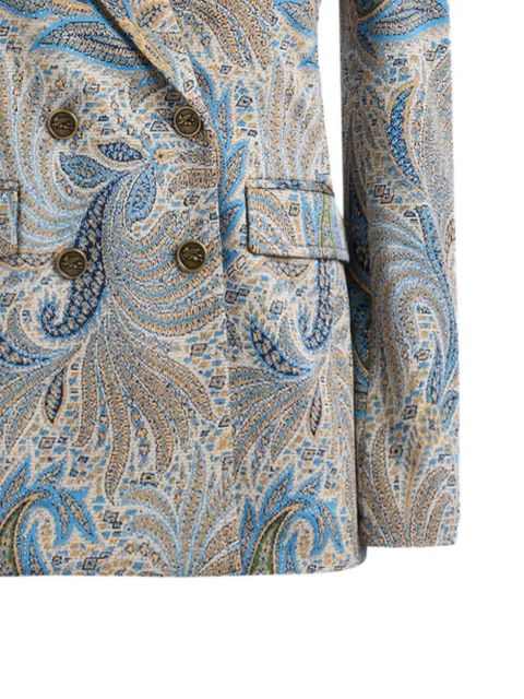 ETRO paisley-jacquard blazer - Blue - zdjęcie produktu nr 2