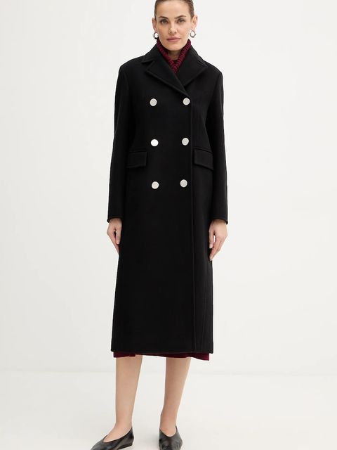 MAX&Co. płaszcz z dodatkiem wełny kolor czarny 2526016034200 - zdjęcie produktu nr 1