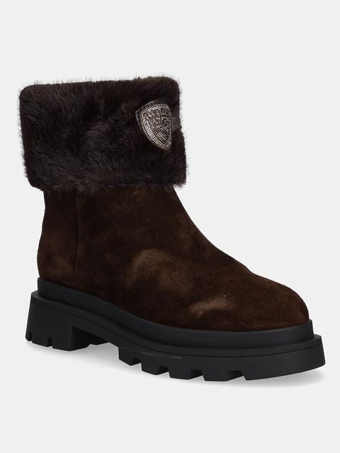 Blauer botki zamszowe KIMMEL damskie kolor brązowy na platformie F5KIMMEL10/SUE - zdjęcie produktu nr 1