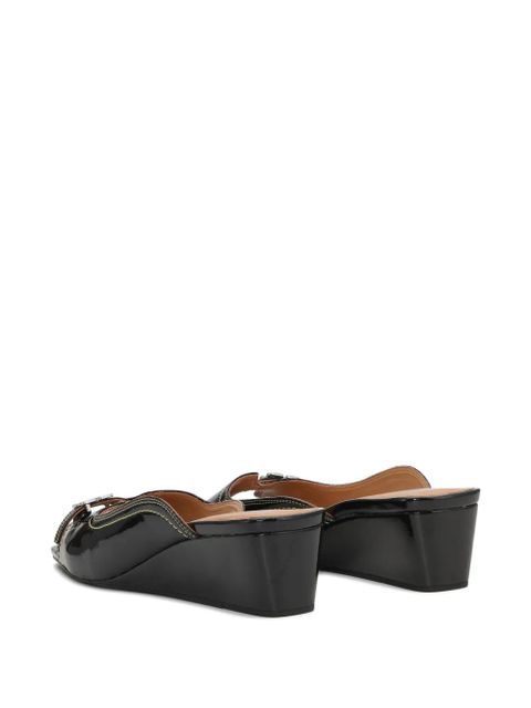 GANNI leather mules - Black