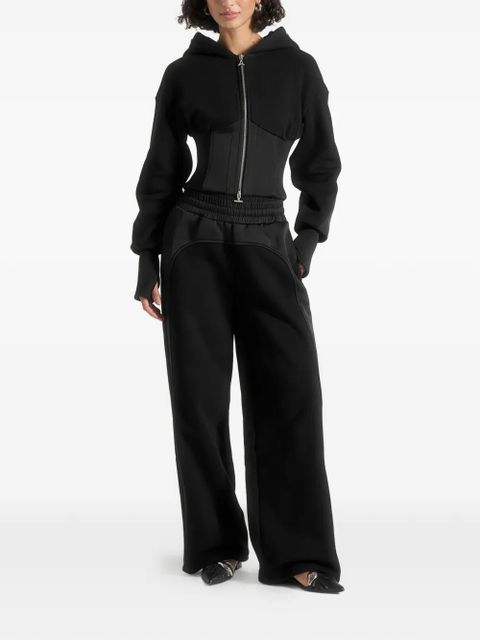 Manière De Voir Loula satin-panel track pants - Black - zdjęcie produktu nr 2