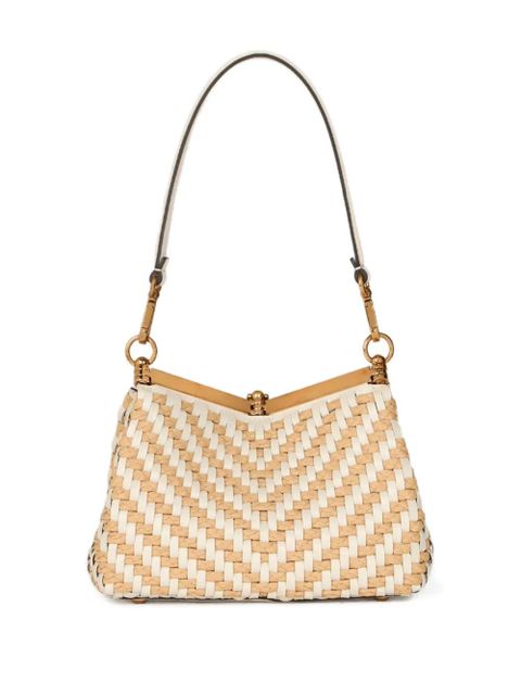 ETRO small Vela woven shoulder bag - Neutrals