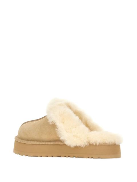 UGG Disquette shearling-trim mules - Neutrals