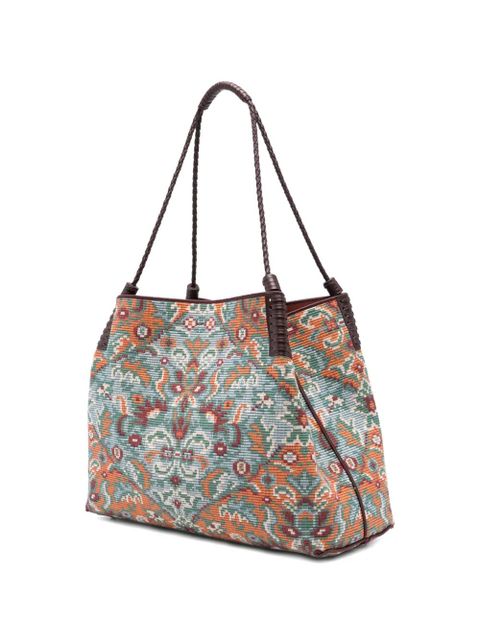 ETRO patterned emblem shoulder bag - Blue