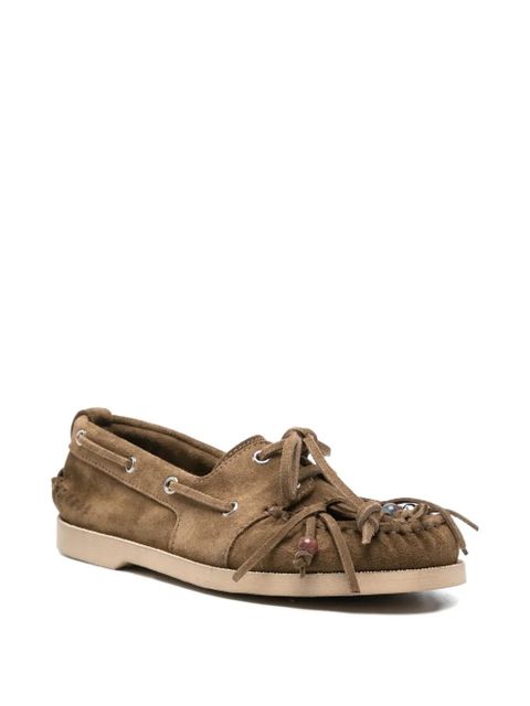 Golden Goose Cruise fringed beaded boat shoes - Brown - zdjęcie produktu nr 2
