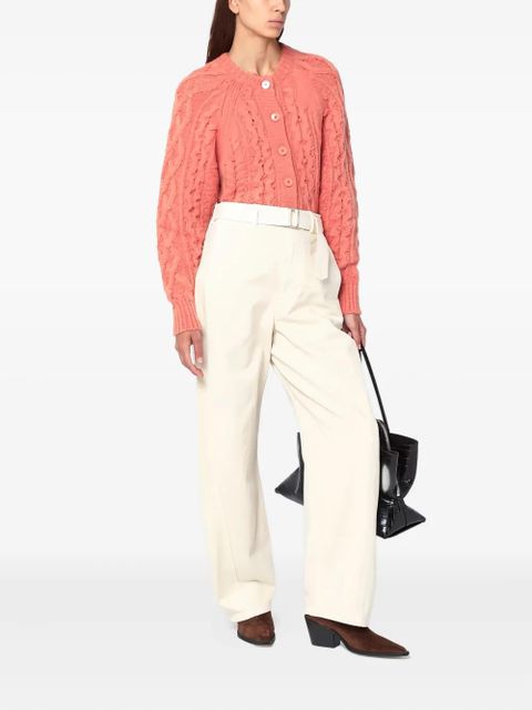 MARANT ÉTOILE cable-knit buttoned cardigan - Pink - zdjęcie produktu nr 2