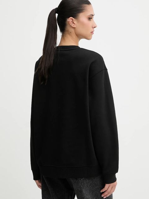 Hugo Blue bluza bawełniana damska kolor czarny z nadrukiem 50555795