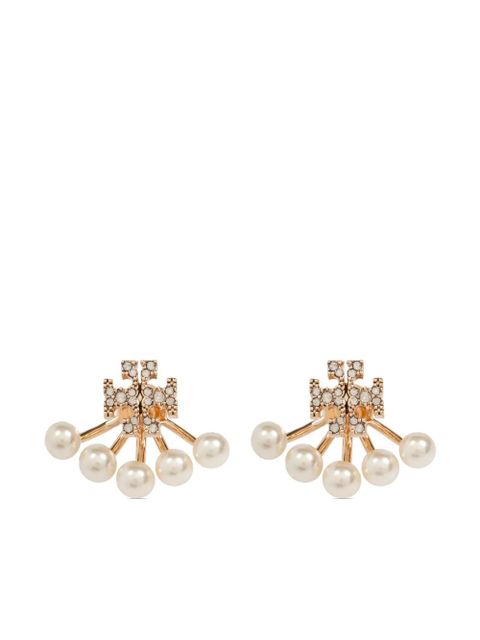 Tory Burch Kira pearl front-back earrings - Gold - zdjęcie produktu nr 1