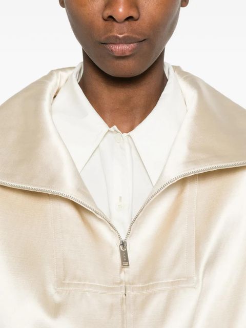Nanushka boxy funnel neck jacket - Neutrals