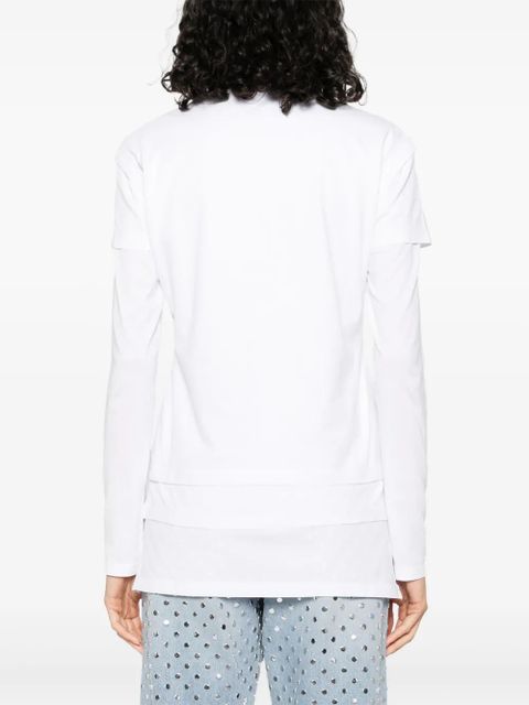 Miu Miu logo-appliqué T-shirt - White