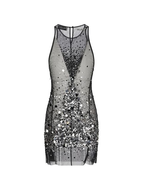 The Attico tulle sequin-embellished mini dress - Black - zdjęcie produktu nr 2