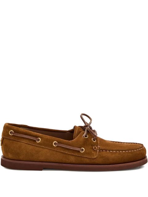Gianvito Rossi Vande round-toe boat shoes - Brown - zdjęcie produktu nr 1