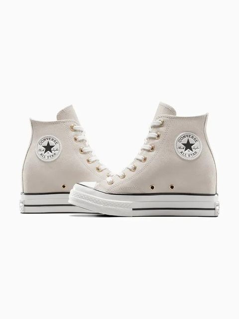 Converse trampki zamszowe Chuck 70 Wedge kolor beżowy A13833C
