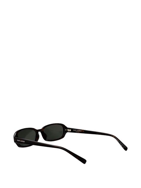 Saint Laurent Eyewear Erin rectangle-frame sunglasses - Brown
