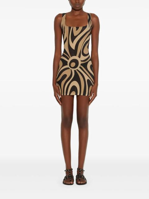 PUCCI Marmo-print square-neck mini dress - Black - zdjęcie produktu nr 2