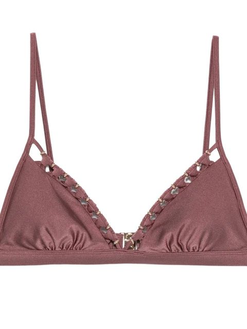 ZIMMERMANN Aster bead-embellished bikini top - Pink