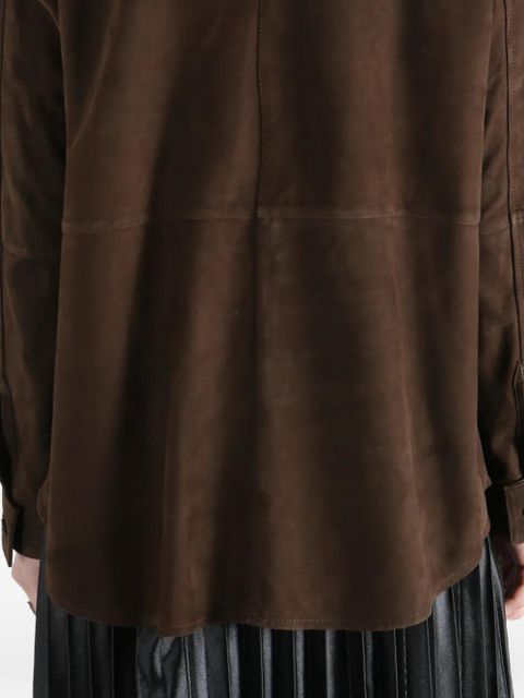 TOTEME suede overshirt - Brown