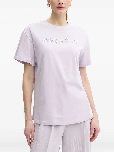 TWINSET logo-embellished T-shirt - Purple - zdjęcie produktu nr 1