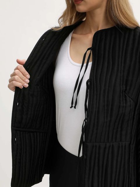 The Sleeper kurtka kolor czarny przejściowa oversize HBJC03P002N