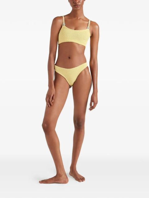 Hunza G Cassie beaded bikini - Yellow