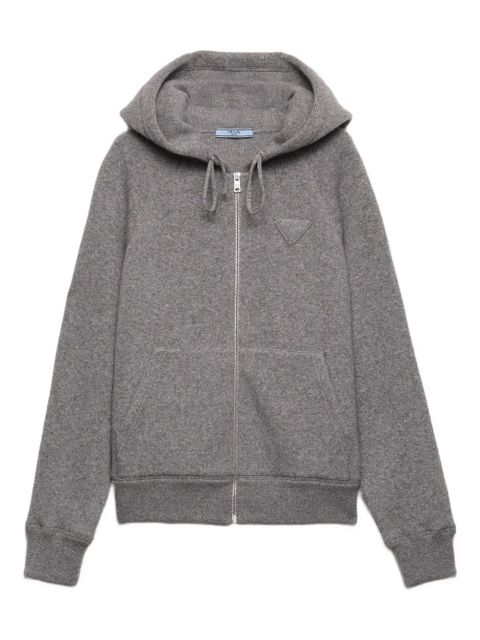 Prada hooded logo top - Grey - zdjęcie produktu nr 1