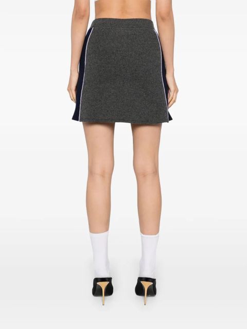 Self-Portrait ribbed knit mini skirt - Grey