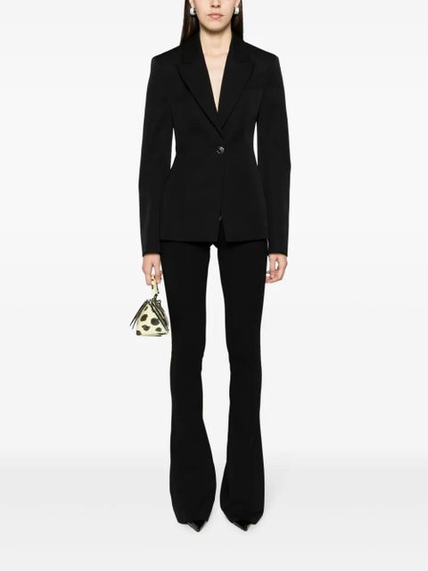 The Attico single-breasted virgin wool blazer - Black