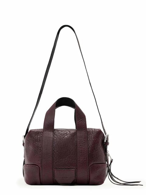 AllSaints torebka skórzana kolor brązowy W509XD - zdjęcie produktu nr 1