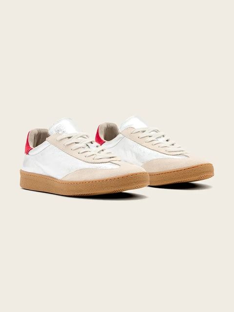 AllSaints sneakersy skórzane Thelma Met Sneaker - zdjęcie produktu nr 1