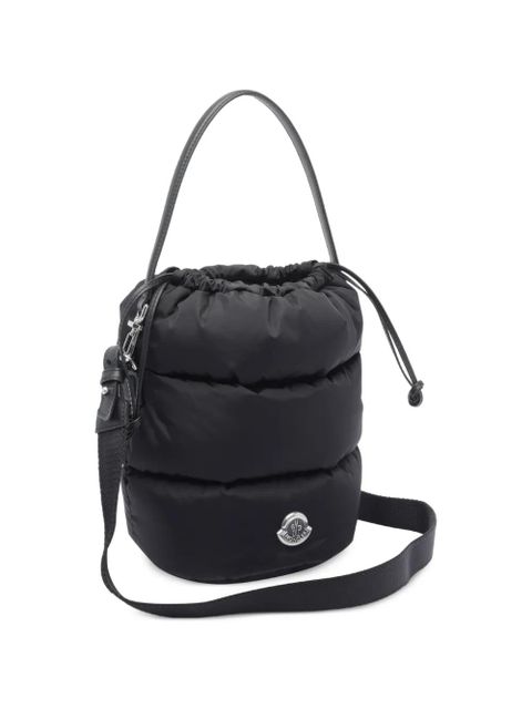 Moncler Caradoc logo patch bucket bag - Black