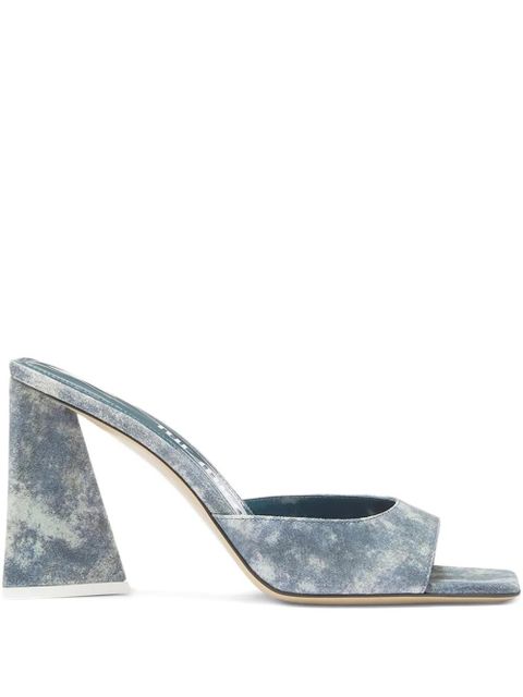 The Attico 85mm Mini Devon geometric-heel sandals - Blue - zdjęcie produktu nr 1